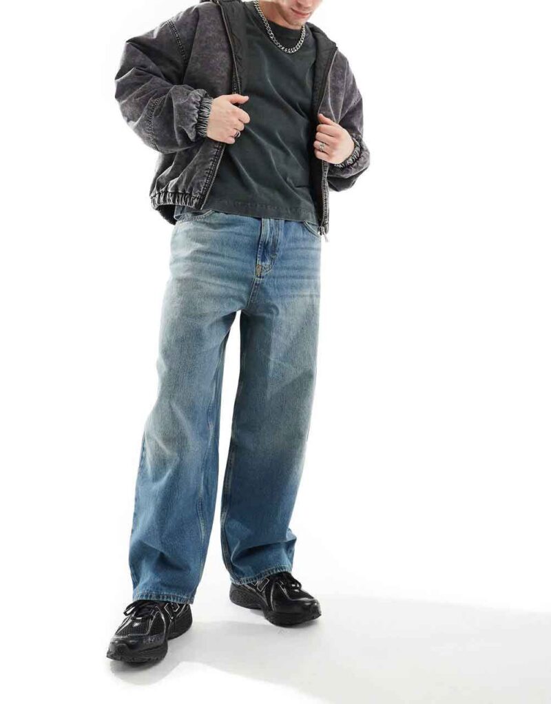 شلوار Pull&Bear Skater fit (آبی تیره) - تصویر 5