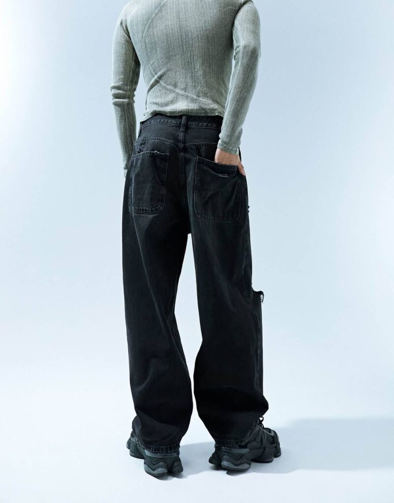 شلوار Pull&Bear Skater fit زاپ‌دار - تصویر 4