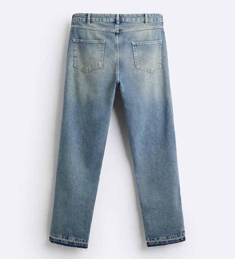 شلوار بوتکات Zara Flared fit درتی واش - تصویر 5