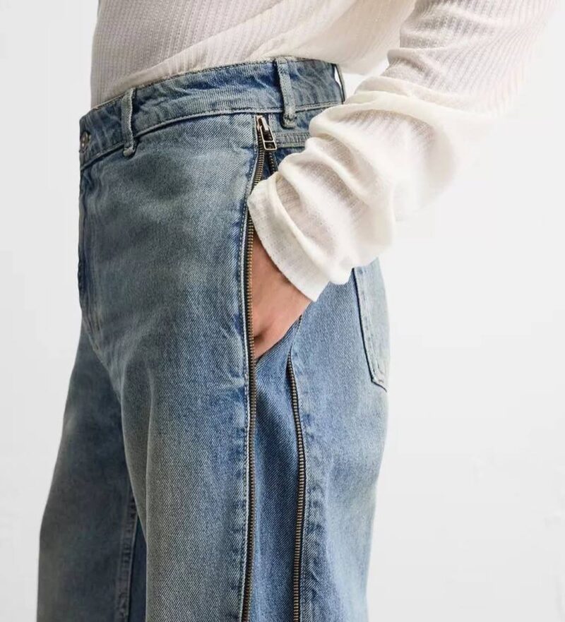 شلوار بوتکات Zara Flared fit درتی واش - تصویر 2