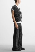 شلوار بوتکات Zara Flared fit مشکی