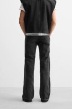 شلوار بوتکات Zara Flared fit مشکی - تصویر 6