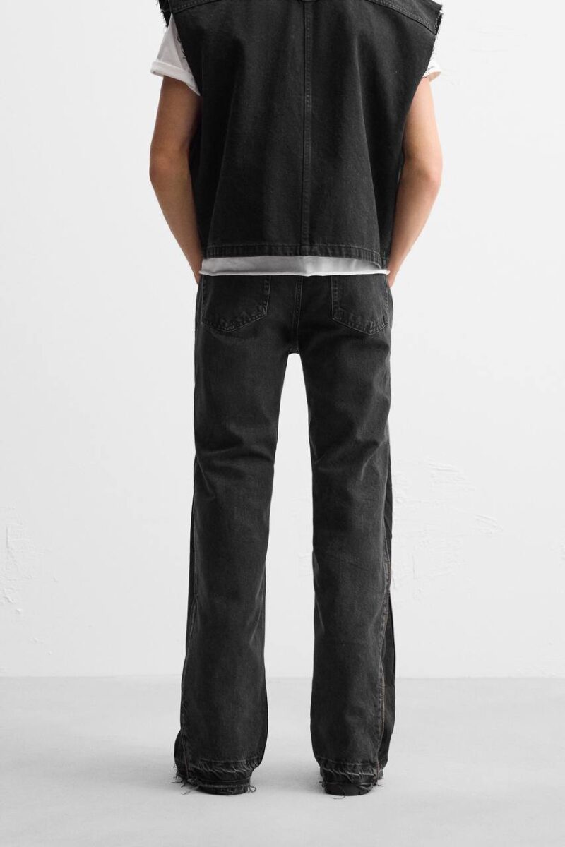 شلوار بوتکات Zara Flared fit مشکی - تصویر 6