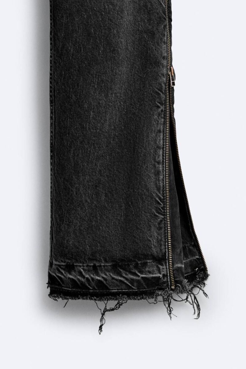 شلوار بوتکات Zara Flared fit مشکی - تصویر 2