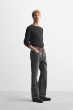 شلوار بوتکات Zara ذغالی - تصویر 5