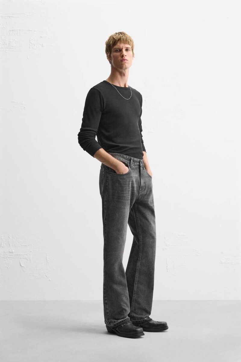 شلوار بوتکات Zara ذغالی - تصویر 5