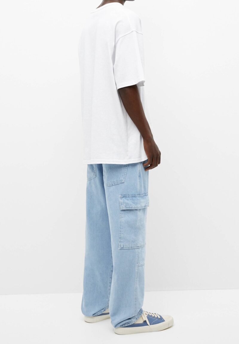 شلوار Pull&bear skater cargo (آبی) - تصویر 3