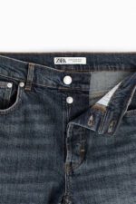 شلوار اسلیم فیت ZARA سورمه‌ای اورجینال - تصویر 2