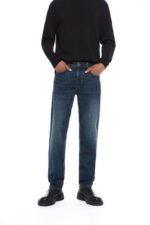 شلوار اسلیم فیت ZARA سورمه‌ای اورجینال