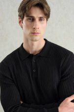 بلوز یقه‌دار از برند GIESTO (اورجینال) مشکی - تصویر 2