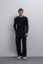 بافت یقه گرد ANTIOCH سورمه‌ای اورجینال - تصویر 4