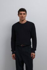 بافت یقه گرد ANTIOCH سورمه‌ای اورجینال