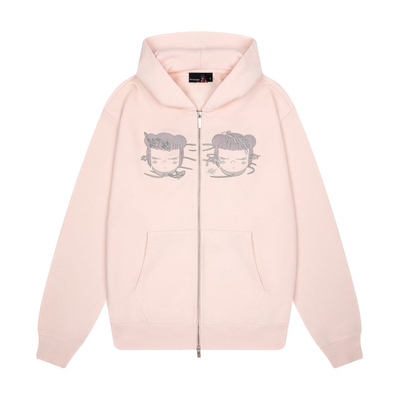 سوییشرت Derschutze "koi" zip up pink اورجینال - تصویر 4