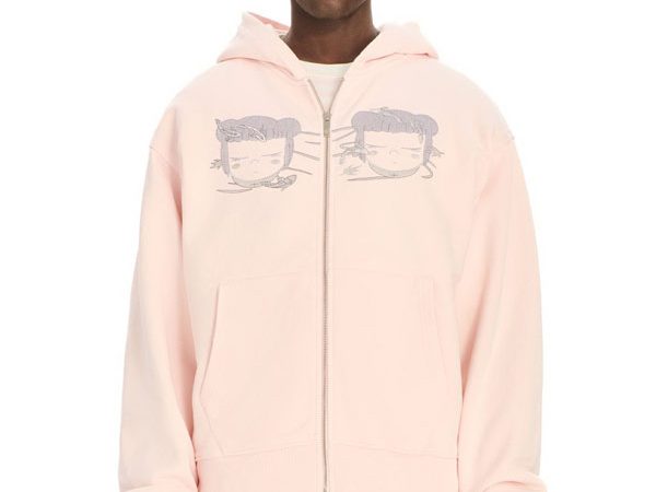 سوییشرت Derschutze "koi" zip up pink اورجینال