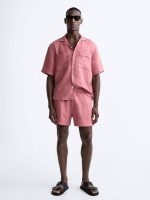 پیراهن لینن نیم آستین Zara اورجینال - تصویر 2