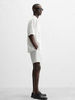 پیراهن لینن نیم آستین Zara سفید اورجینال - تصویر 7