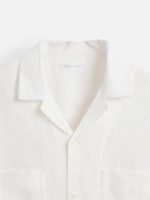 پیراهن لینن نیم آستین Zara سفید اورجینال - تصویر 2