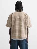 پیراهن باکسی چهارخونه ZARA اورجینال - تصویر 6