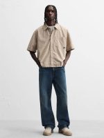 پیراهن باکسی چهارخونه ZARA اورجینال - تصویر 5