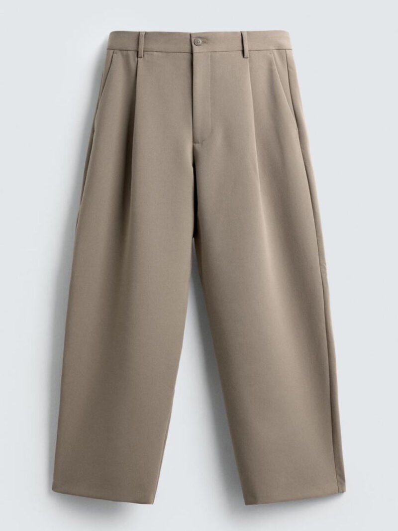 شلوار پارچه‌ای ZARA کرم اورجینال - تصویر 5