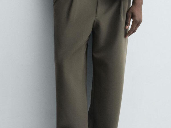 شلوار پارچه‌ای ZARA سبز اورجینال