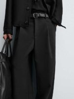 شلوار پارچه‌ای ZARA مشکی - تصویر 2