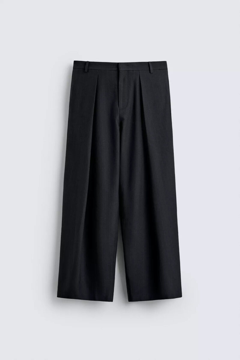 شلوار پارچه‌ای پیله‌دار Zara - تصویر 7