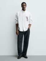 پیراهن آستین بلند Zara سفید اورجینال - تصویر 2