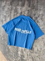 تیشرت اورسایز IKIGAI آبی - تصویر 3