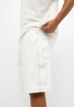 شلوارک کارپنتر Pull&bear سفید اورجینال - تصویر 4