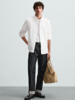 پیراهن لینن آستین بلند Zara اورجینال - تصویر 2