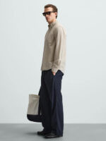 پیراهن لینن آستین بلند Zara اورجینال - تصویر 2