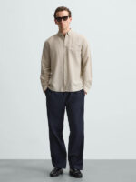 پیراهن لینن آستین بلند Zara اورجینال - تصویر 4