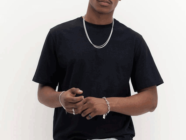 تیشرت بیسیک Pull&Bear مشکی اورجینال