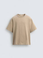 تیشرت بیسیک نسکافه‌ای ZARA اورجینال - Image 4