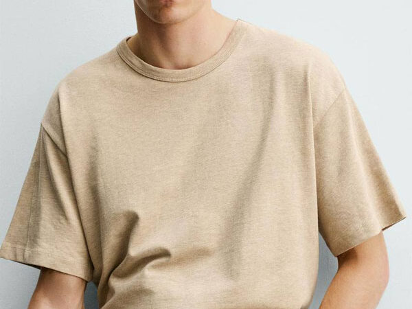 تیشرت بیسیک نسکافه‌ای ZARA اورجینال