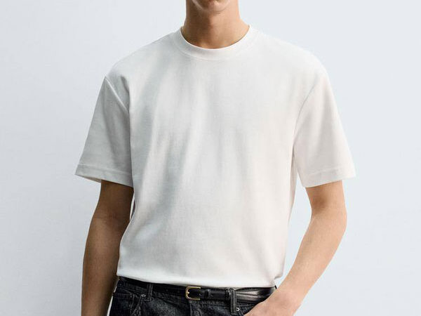 تیشرت بیسیک سفید ZARA اورجینال