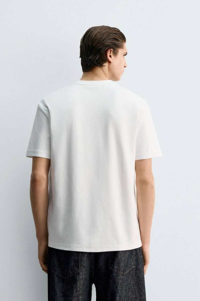 تیشرت بیسیک سفید ZARA اورجینال - Image 2