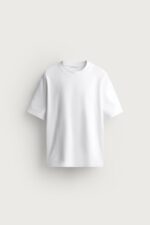 تیشرت بیسیک سفید ZARA اورجینال - Image 5