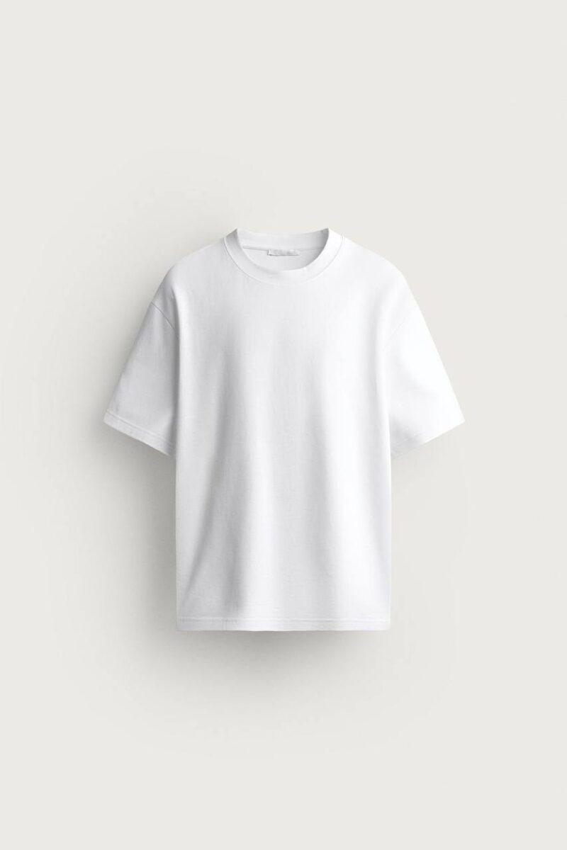 تیشرت بیسیک سفید ZARA اورجینال - Image 5